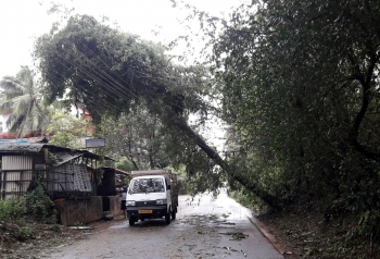A day after, villages struggle without power