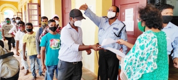 Graduates line up for daily wage jobs