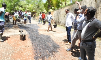 Repair work of Margao kabrastan road begins