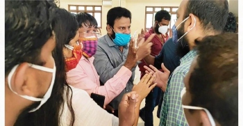 BJP, Cong workers throw jabs at Margao vax drive, jostle to serve refreshments