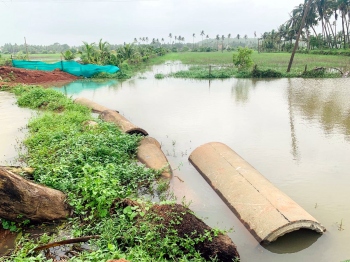 Some fields inundated in Socorro, MLA takes road contractor to task