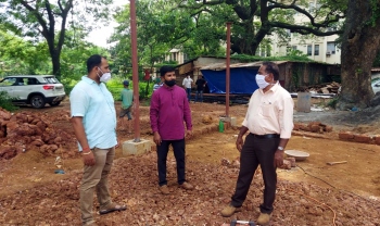 Civic body inspects temporary shed, says new Vasco fish market taking shape