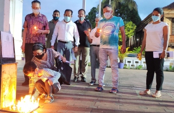 Candlelight vigil in Margao in honour of Fr Stan