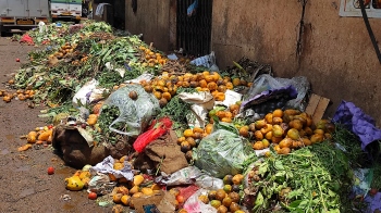 Margao Waste piles up as waste on road to Sonsodo being cleared