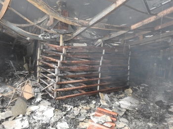 DÃ©cor material worth lakhs of rupees goes up in flames