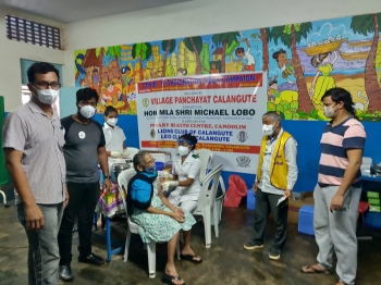 93-year-old woman gets Covid-19 jab at Calangute
