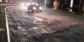 Potholes appear on Margao road