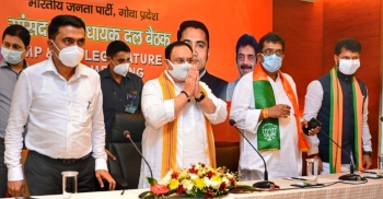BJP’s national president feels pulse of party leaders in Goa