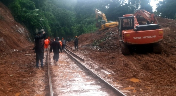 SWR clears landslide, rail traffic restored