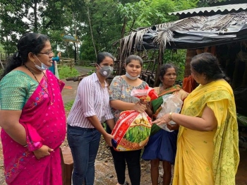 Political parties race to help flood-hit in Sattari