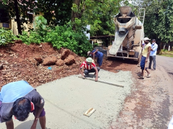 Repair of main road between Sanguem and Dando begins