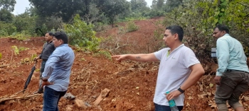 North Collector inspects four landslide locations in Sattari