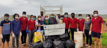 Rotaract members carry out cleanliness drive at Cabo de Rama fort