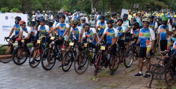 Cyclists ride across South Goa to mark Independence Day