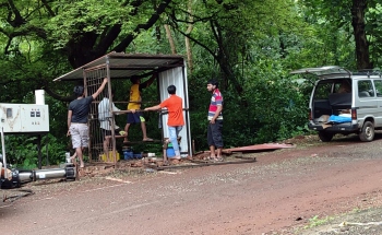Pump house in Chimbel finally dismantled