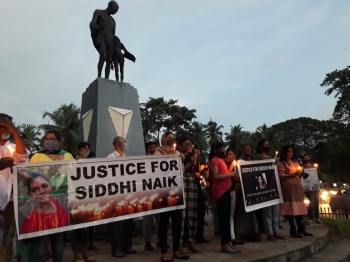 Justice for Siddhi candle light march at Old Goa: Speakers allege probe into death deliberately botched