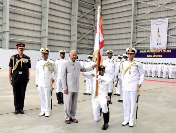President's Colour awarded to Naval Aviation in state