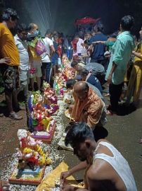 Enthusiasm marks Ganpati visarjan in Sattari