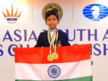 Ethan wins two gold at Western Asia Chess C’ship