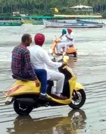 Two tourists penalised for riding on Nerul beach; Sawant, Babu vow action against unruly visitors