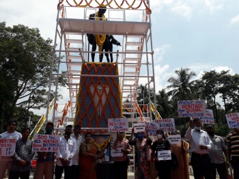 Residents hold protest against unwanted projects in Old Goa