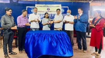 Shantadurga HS Bicholim fetes Govekar