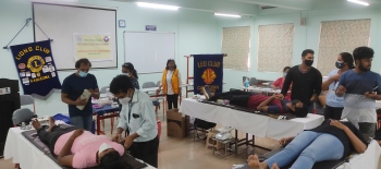 Blood donation camp by Lions and Leo Club of Canacona