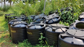 New water tanks rot in open at Sancoale PWD office