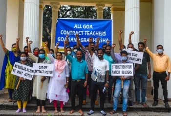 Contract teachers resume strike