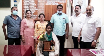 NEET Goa topper Abhida honoured in Canacona