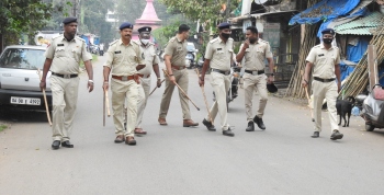 Anticipating a rally in Rumdamol, police deployed to maintain vigil