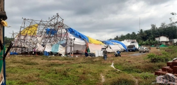Pandal collapses due to rains at Chaudi, 1 hurt