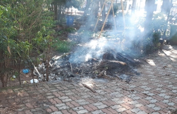 Margao garden waste burns in open, but who is responsible?