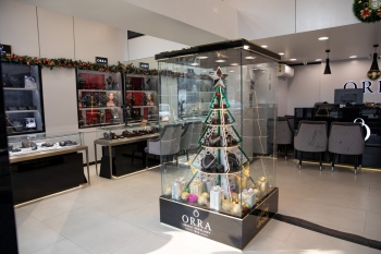 ORRA lights up store with diamond Christmas tree