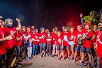 Santas come riding to Salcete