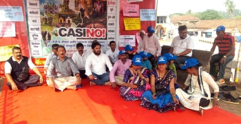 Manch holds protest against proposed casino in Pernem