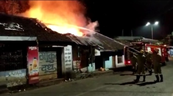 Three shops gutted in blaze at Canacona, other shops burgled