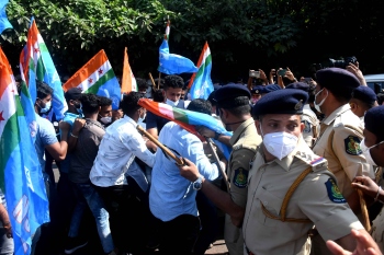 NSUI activists lathi-charged in Panaji