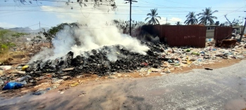 Chimbel waste pile near MRF site catches fire