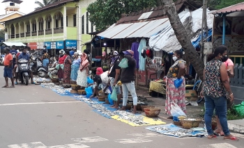 Maria Hall crossing has been turned into a fish market