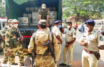 EVMs, VVPATs shifted to taluka centres amid tight police presence