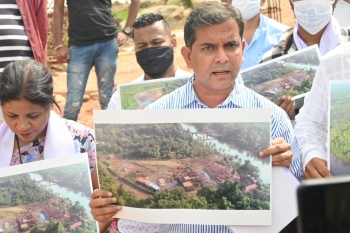 AAP exposes Power Minister’s illegal property at Curchorem