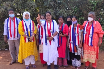 GFP women’s wing chief gives boost to Mayem candidate’s campaign