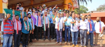 Digambar campaigns for GFP’s Mayem candidate Sawant