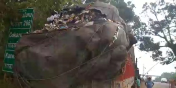 Truck detained for spilling garbage on road in Canacona