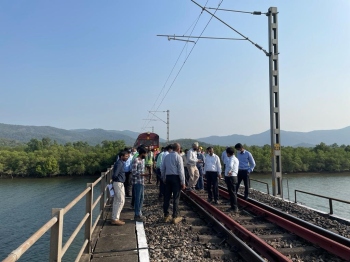 Electrified Karwar to Margao Konkan Rly route inspected