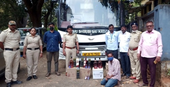 Over 500 litres of Goa liquor headed to AP seized in Belagavi