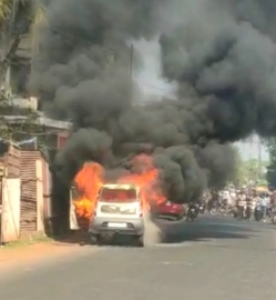 4-wheeler goes up in flames at Khareband