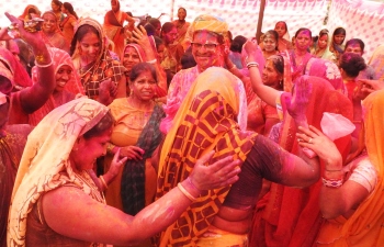 Navelim and Fatorda MLAs celebrate Holi