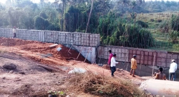 Railways to retain Nogozan sluice gate, construct retaining wall